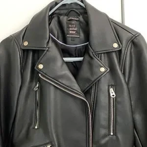 ZARA trf outer wear leather M　羊革ダブルライダース 美品✨ZARA ラムレザーライダースジャケット 黒 M ダブル 羊革